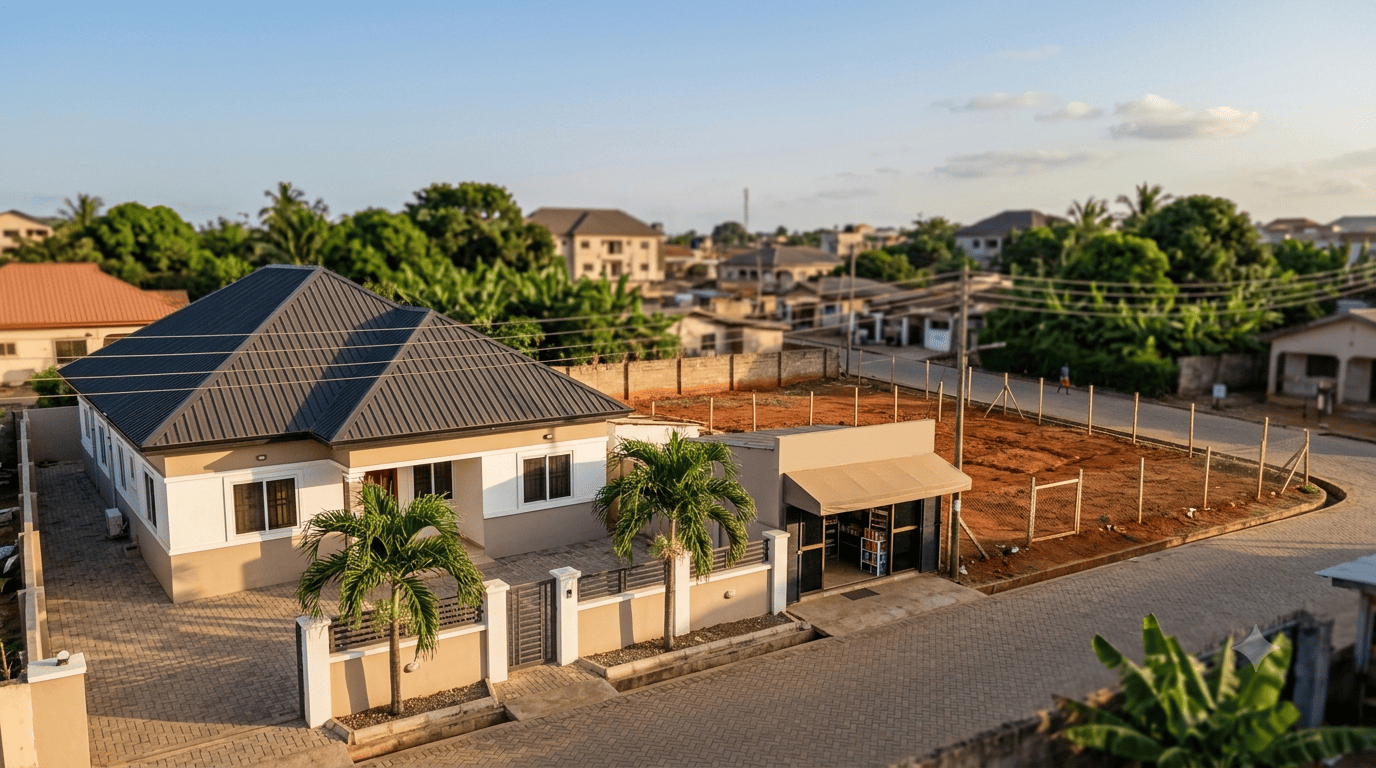 Qu'est-ce qu'un bien immobilier : exemple de maison, commerce et terrain à Lomé